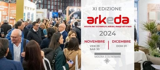 Arkeda 2024 unisce architettura e ospitalità dal 29 novembre al 1 dicembre alla Mostra d'Oltremare di Napoli.